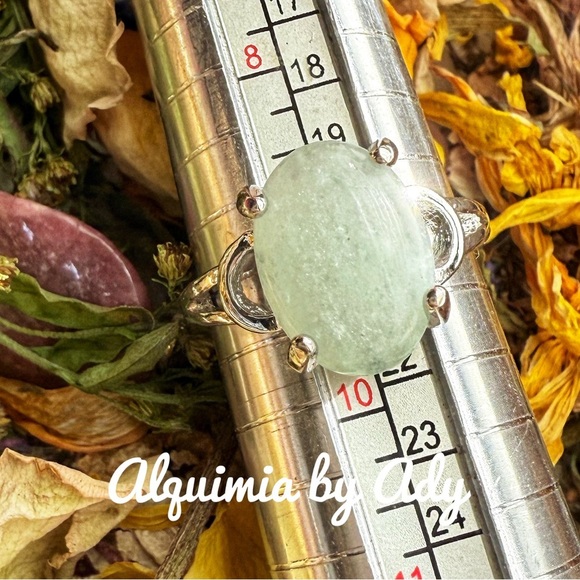 Imperial Jade silver Victorian gem ring - Picture 1 of 5